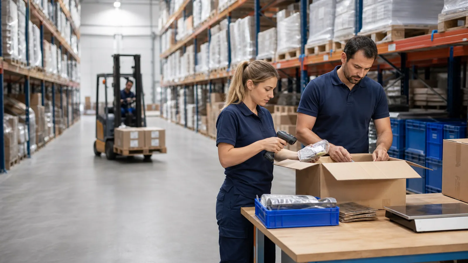 Inventory scanning, quality inspection and repacking in a modern warehouse